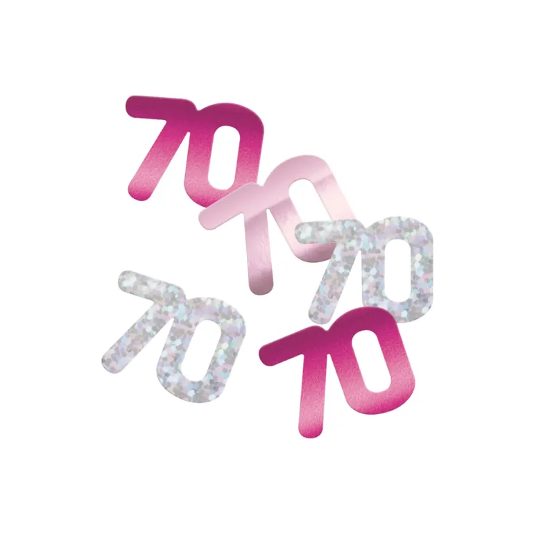 Bordkonfetti - Pink Fødselsdag, 70 År