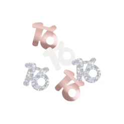 Bordkonfetti - Rosegold Fødselsdag, 16 År