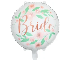 Bride Folie Ballon Med Blomster