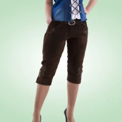 Brune Lederhosen i Ægte Læder, Lang Model