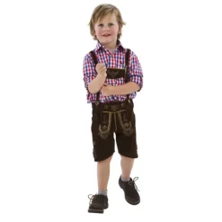 Brune Lederhosen i Ægte Læder, Til Børn
