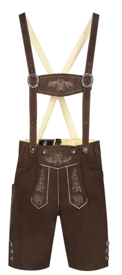 Brune Lederhosen, Kort Model i 11 Størrelser