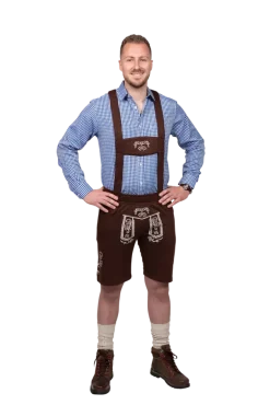 Brune Tyrolerbukser m/Seler