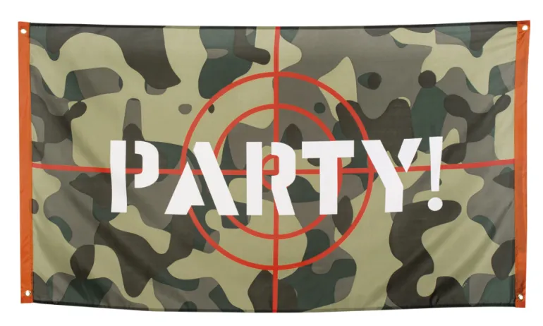 Camouflage party banner