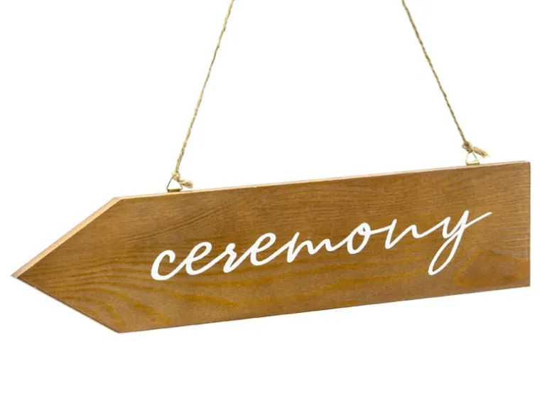 Ceremoni Skilt i Træ