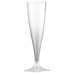 Champagneglas m/Hvid Fod 14cl, 10 stk.