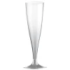 Champagneglas m/Mat Grå-Sølv Fod, 10 stk.