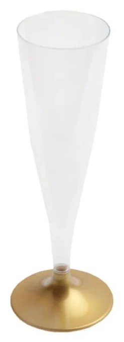 Champagneglas m/Mat Guld Fod, 10 stk.