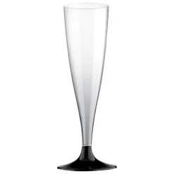 Champagneglas m/Sort Fod 14cl, 10 stk.