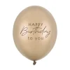 Cold Gold "Happy Birthday" Balloner, 6 stk.