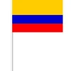 Colombiansk Papirflag på Pind, 27 x 20 cm