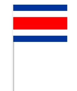 Costa Rica Papirflag på Pind, 27 x 20 cm