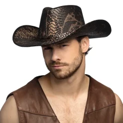 Cowboy Hat med Slangeskindsprint