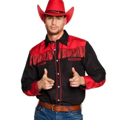 Cowboyskjorte Sort og Rød