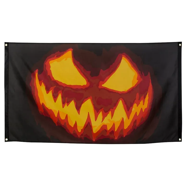 Creepy Græskar Banner, 150 x 90 cm