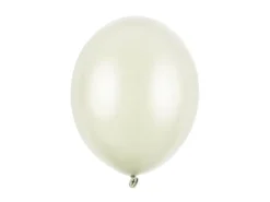 Cremefarvet Ballon Metallisk, 30 cm