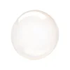Crystal Clear Orange Kugle Ballon, 25 cm