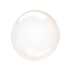 Crystal Clear Orange Kugle Ballon, 25 cm