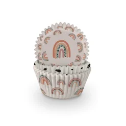 Cupcake Forme Natur Regnbue Mix, 75 stk.