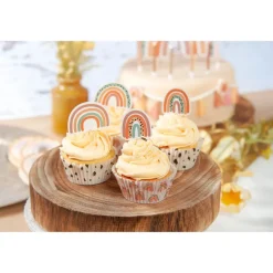 Cupcake Forme Natur Regnbue Mix, 75 stk.