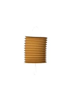 Cylinder Papir Lanterne i Guld, 16 cm