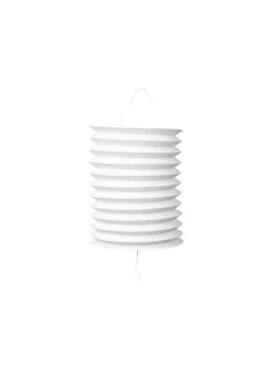 Cylinder Papir Lanterne i Hvid, 16 cm