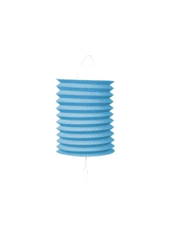 Cylinder Papir Lanterne i Lyseblå, 16 cm