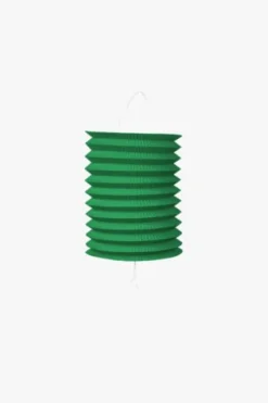 Cylinder Papir Lanterne i Mørkegrøn, 16 cm