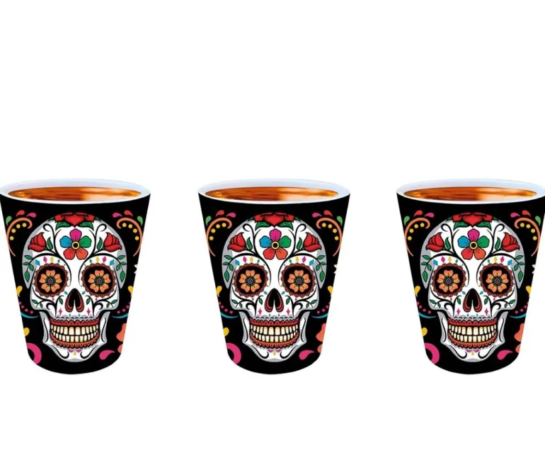 Day of the Dead Shotsglas, 3 stk.