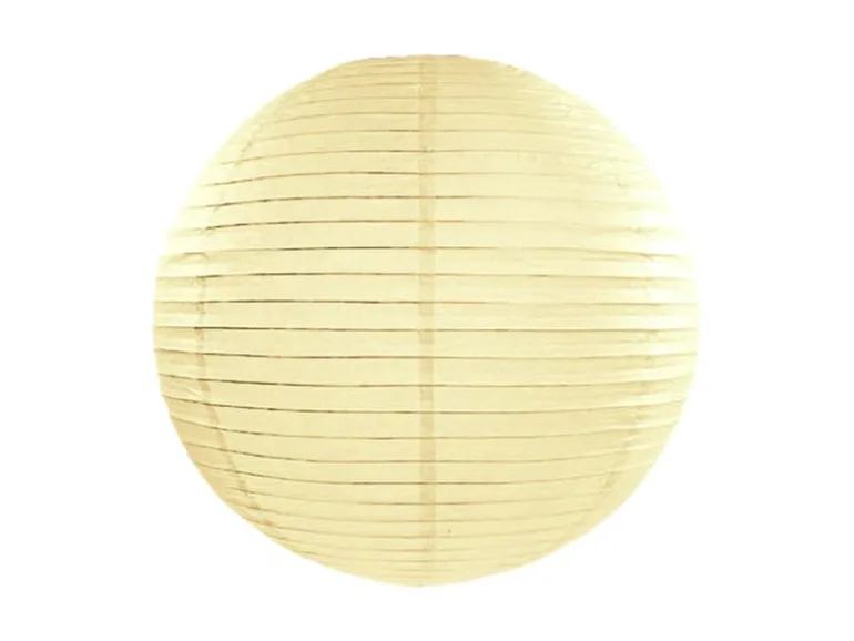 Dekorativ Creme Rispapir Lanterne, 35 cm