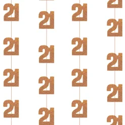 Dekosnore - Rosegold Glitz Fødselsdag, 21 År
