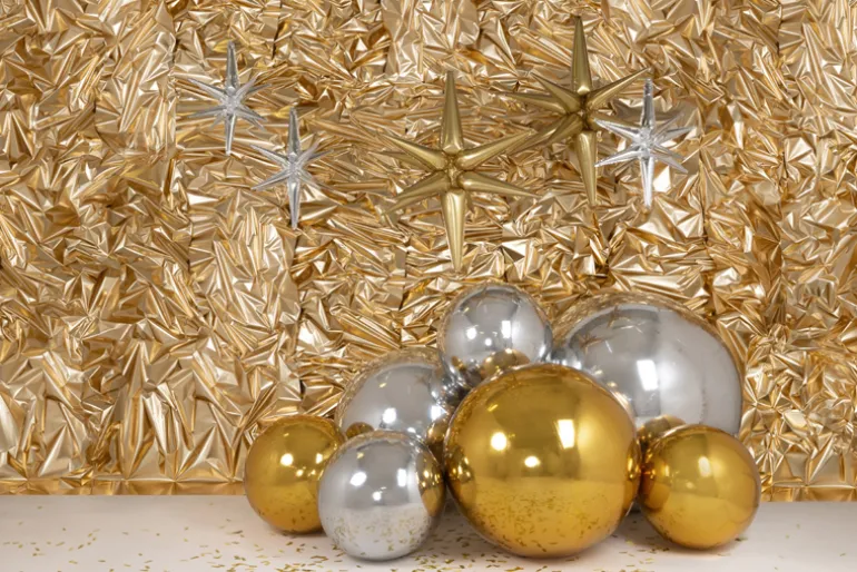 3D Folie Ballon Stjerne, 105 cm, Guld
