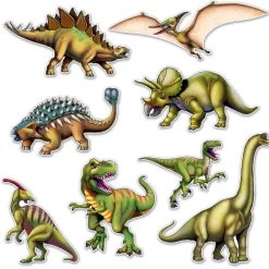 Dinosaur Cutouts, 8 stk.