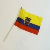 Ecuador Stofflag på Træpind, 30x45 cm