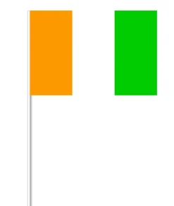 Elfenbenskysten Papirflag på Pind, 27 x 20 cm