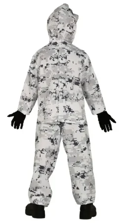 Elite Soldat Kostume - Sne Camouflage Special Forces til Børn