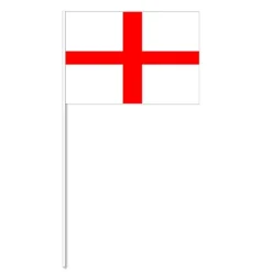 Engelsk Papirflag på Pind, 27 x 20 cm
