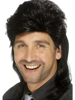 80'er herre paryk sort