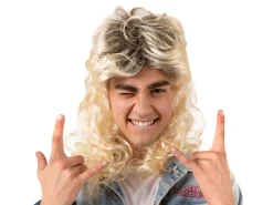 80'er Paryk Med Langt Hår, Blond med udgroninger