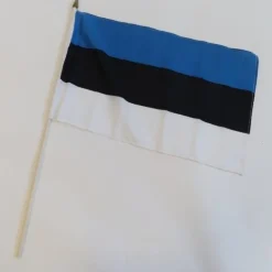 Estland Stofflag på Træpind, 30 x 45 cm