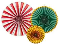 Farverige Papirrosetter
