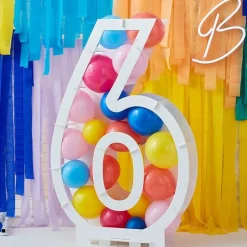 Fødselsdags Ballondekoration Tal Stander, "6"