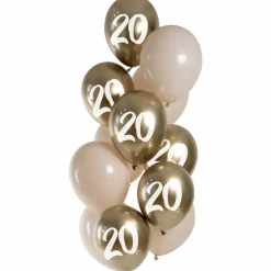 Fødselsdagsballoner 20 År - Golden Latte
