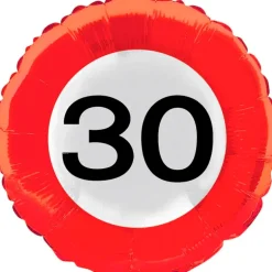 Fødselsdagsballon Trafikskilt - 30 år