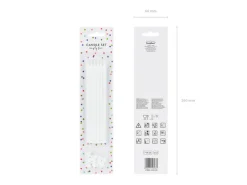 Fødselsdagslys, Hvid, 14 cm (12 Stk.)