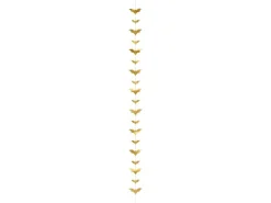 Flagermus Papir Guirlande Guld - Halloween Pynt