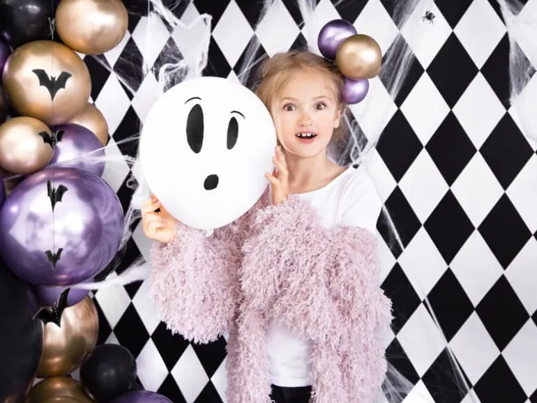 Flagermus Papir Guirlande Sort - Halloween Pynt