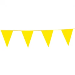 Flagguirlande 10 med gule vimpel flag (30cm X 20cm)