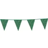 Flagguirlande m/Grønne Glitter Vimpler 20x30cm, 6M