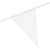 Flagguirlande m/Hvide Glitter Vimpler 20x30cm, 6M